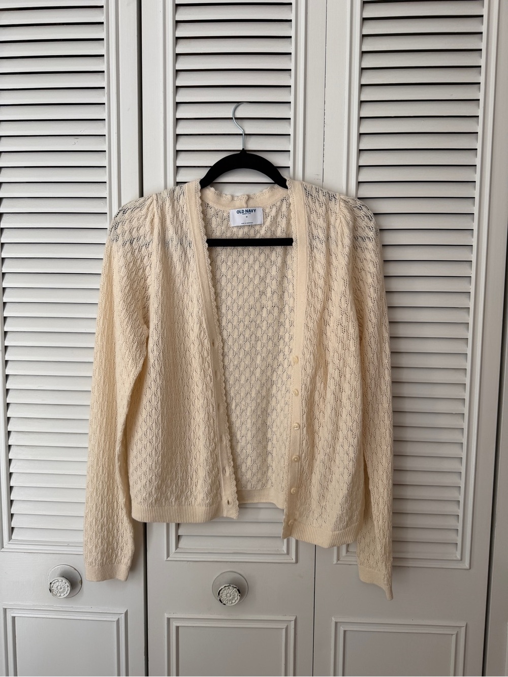 Old Navy Cream Button-Front Women’s Cardigan